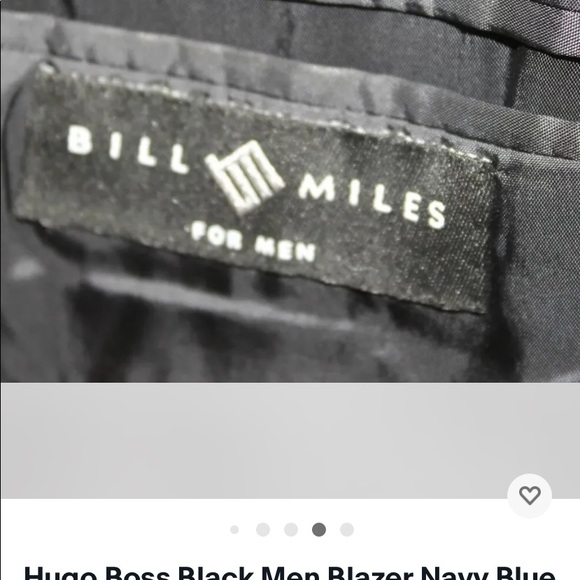 Hugo Boss Black Men Blazer Navy Blue Line Made In Turkey 100% Wool 3 Button 44R - Picture 3 of 11